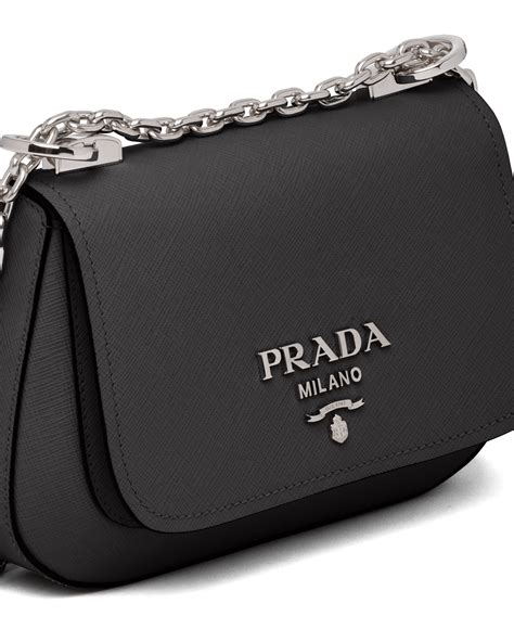 mini saffiano leather shoulder bag prada|saffiano leather prada monochrome bag.